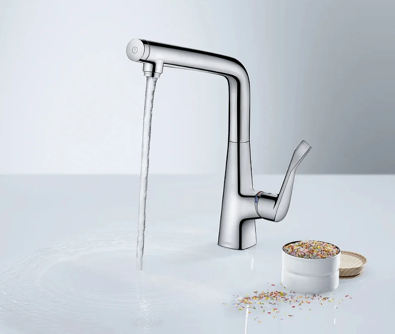 Смеситель для кухни Hansgrohe Metris Select 14883000, хром