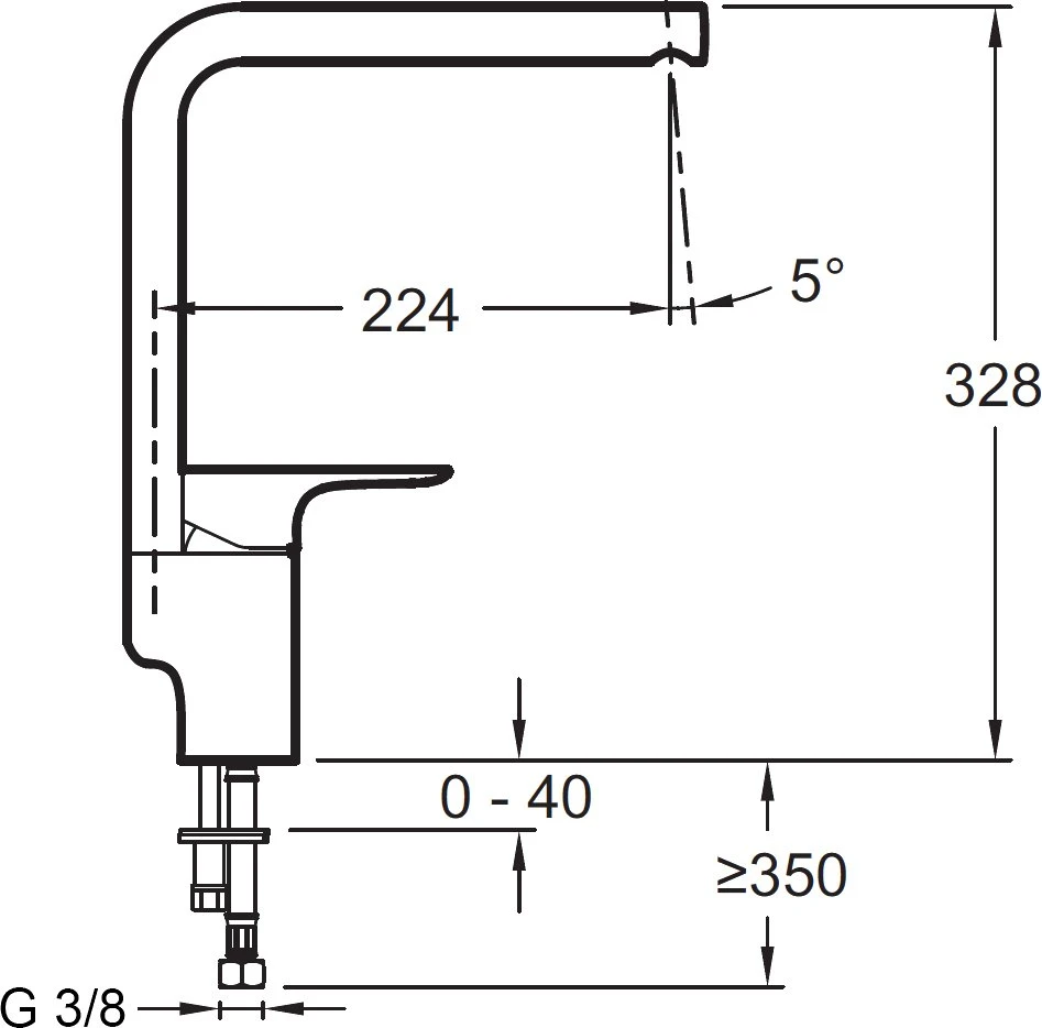 Смеситель для кухни Jacob Delafon Aleo E72360-CP