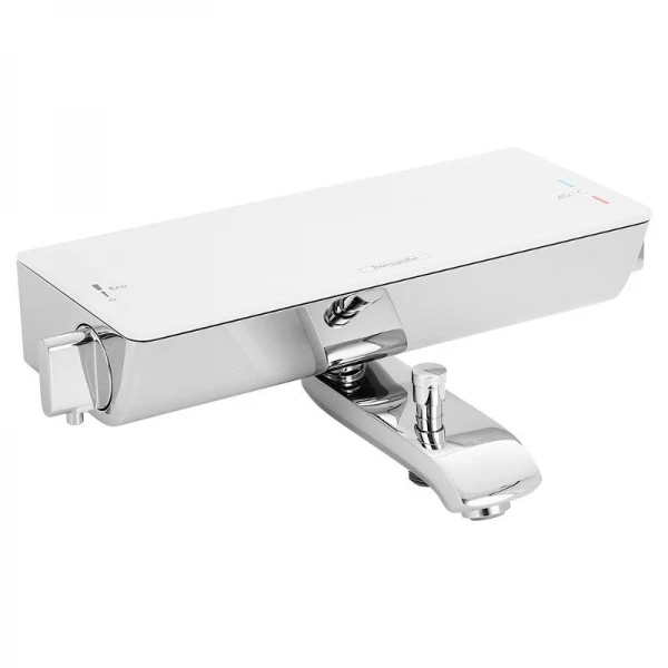 Смеситель для ванны с душем термостатический Hansgrohe Ecostat Select 13141400, хром/белый