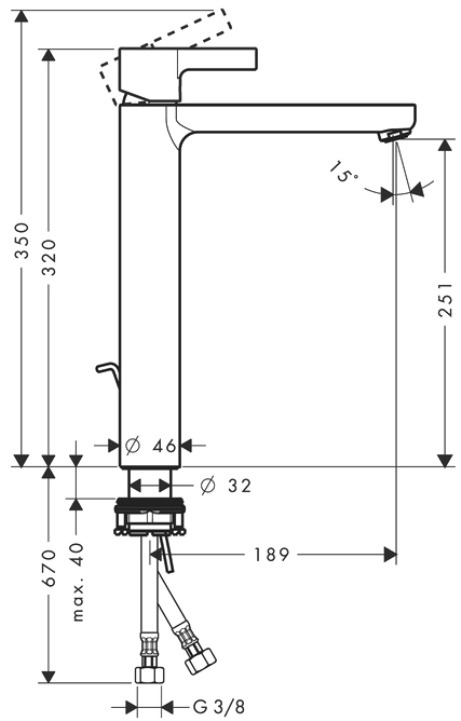 Смеситель для раковины Hansgrohe Metris S 31022000 (с донным клапаном)