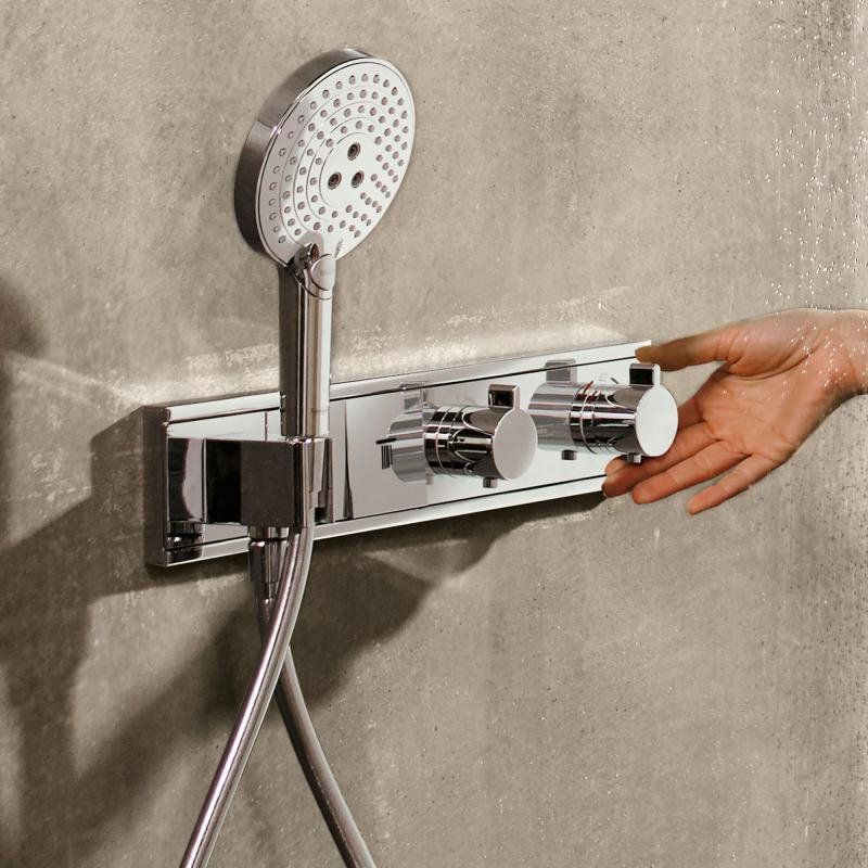 Смеситель для душа встраиваемый Hansgrohe RainSelect 15355000 (внешняя часть), хром