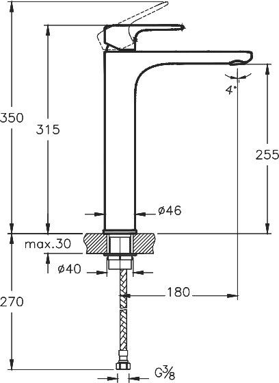Смеситель для раковины VitrA Root Round A42707EXP, хром