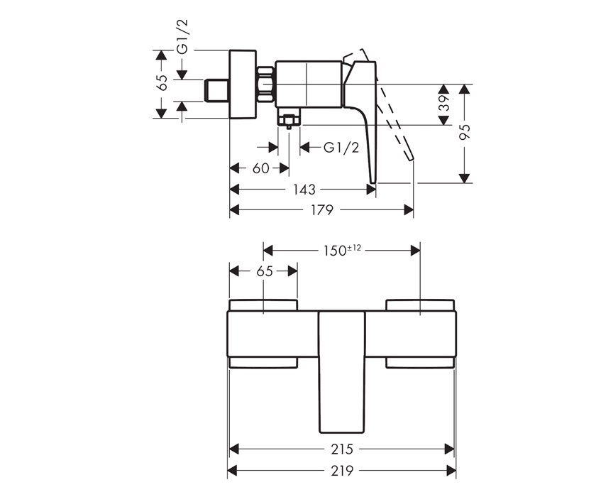 Смеситель для душа Hansgrohe Metropol 32560990, полированное золото