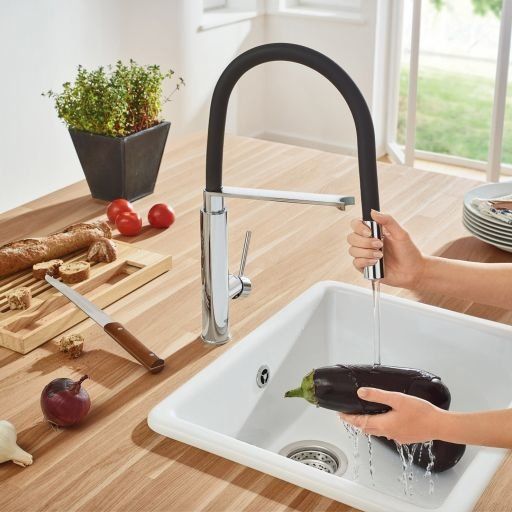 Смеситель для кухни Grohe Concetto New 31491000, хром/черный