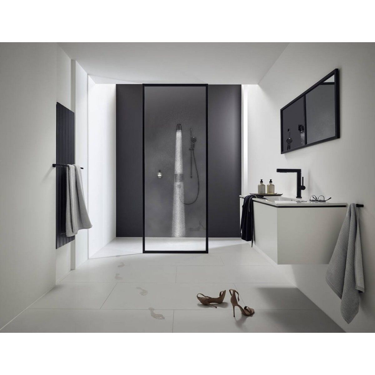 Верхний душ Hansgrohe Pulsify 105 1jet 24130670, черный матовый