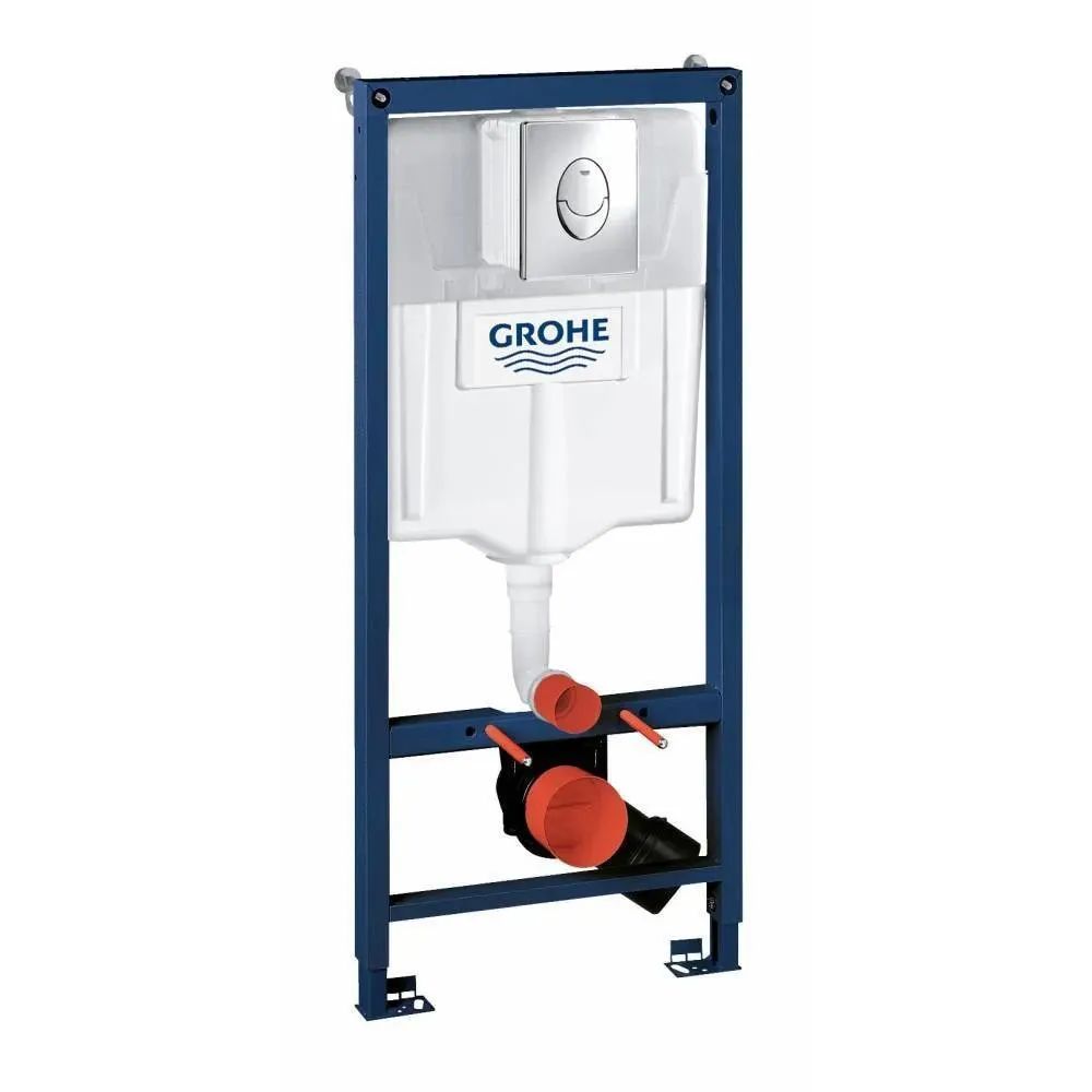 Система инсталляции для унитазов Grohe Rapid SL 38721001 (с кнопкой смыва 38505000 хром и крепленим)