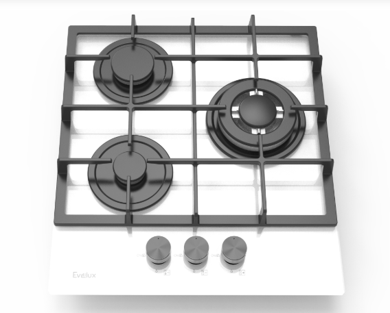 Варочная панель газовая EVELUX HEG 425 WG, белый
