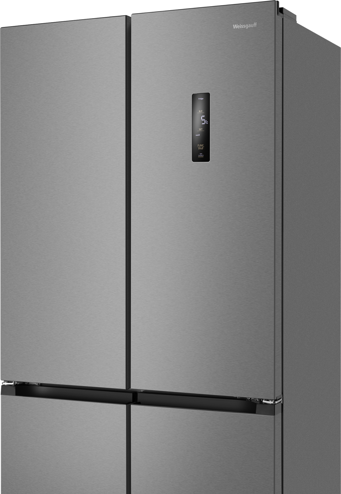 Холодильник Side-by-Side Weissgauff WCD 450 XNF Built-in, нержавеющая сталь