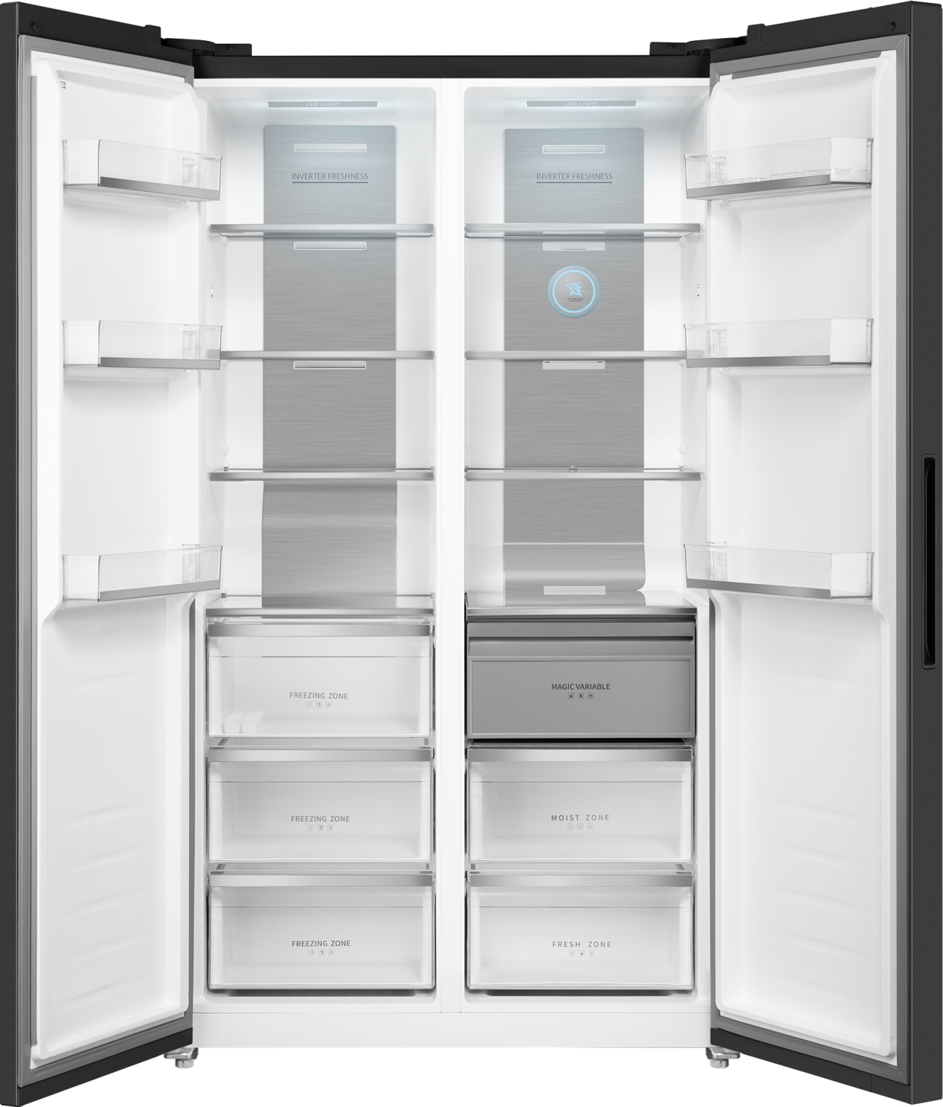 Холодильник Weissgauff WSBS 1036 Inverter NoFrost Premium Dark Inox