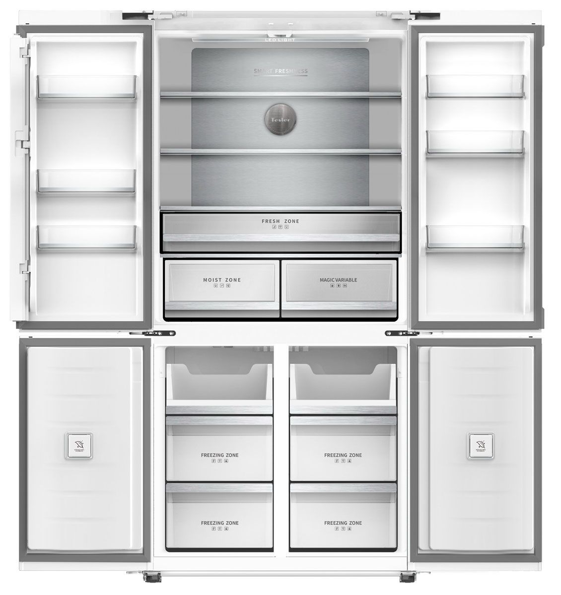 Холодильник Side-by-Side Tesler RCD-547BI Sparkling White