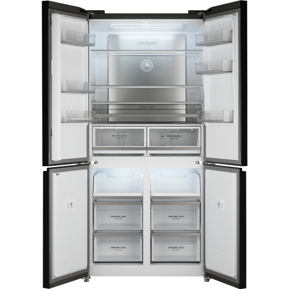 Холодильник Side-by-Side Weissgauff WCD 510 Built-in Inverter NoFrost Black Glass