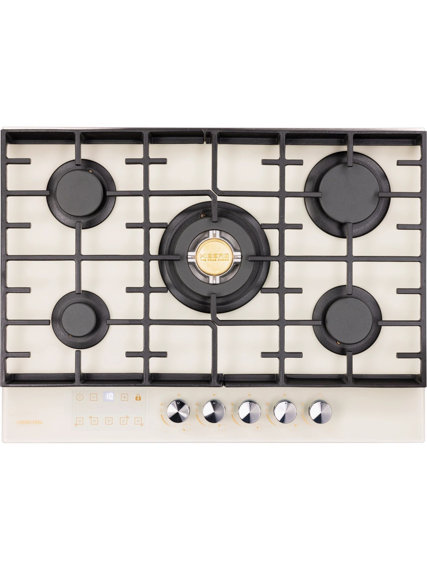 Варочная панель газовая Hiberg VM 7255 Y, бежевый