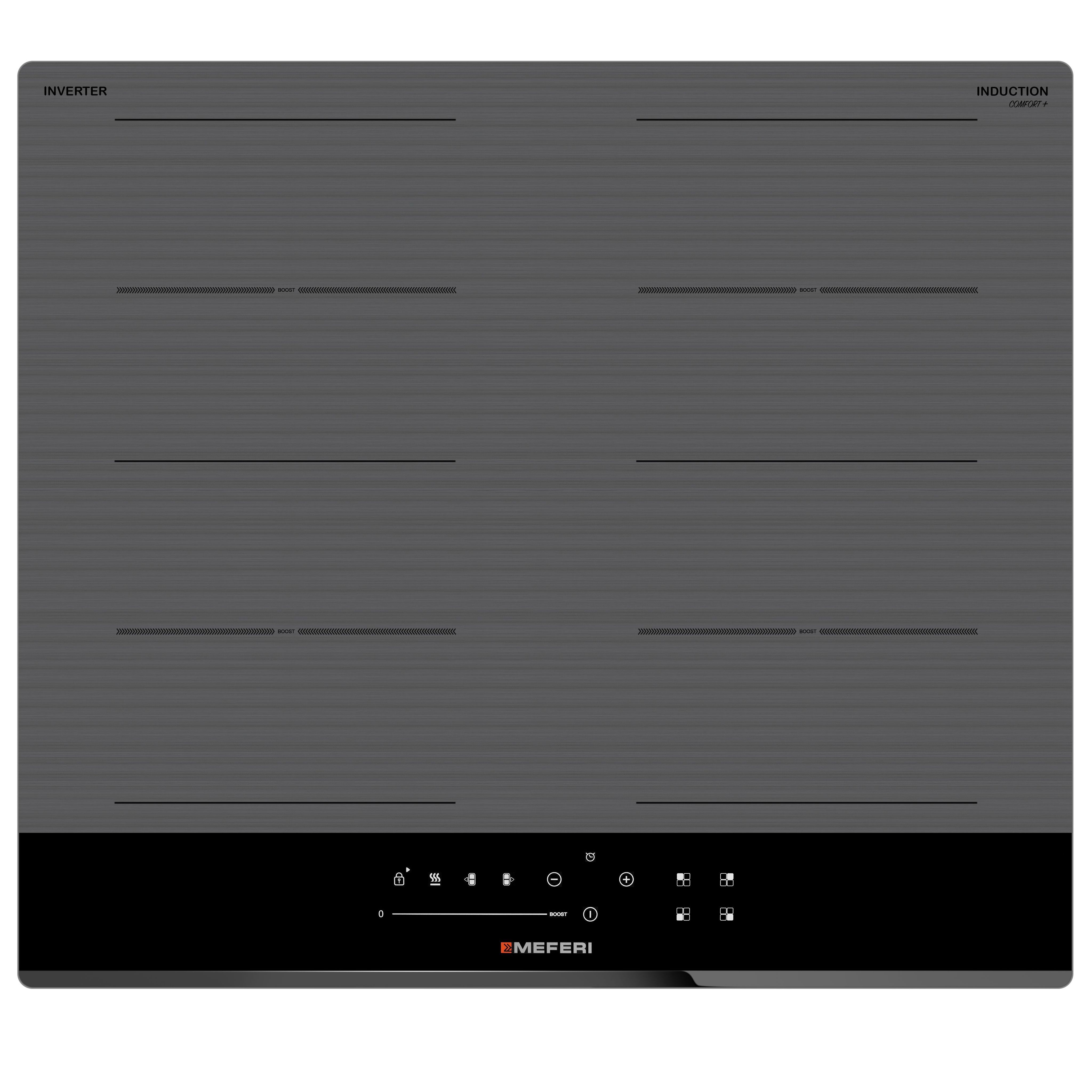 Варочная панель индукционная с инвертором Meferi MIH604GR COMFORT PLUS, серый