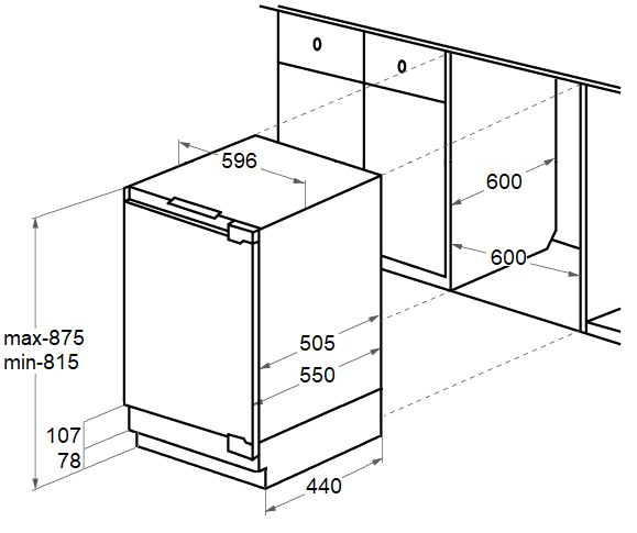 Морозильник встраиваемый Maunfeld MBFR88SWGR Inverter