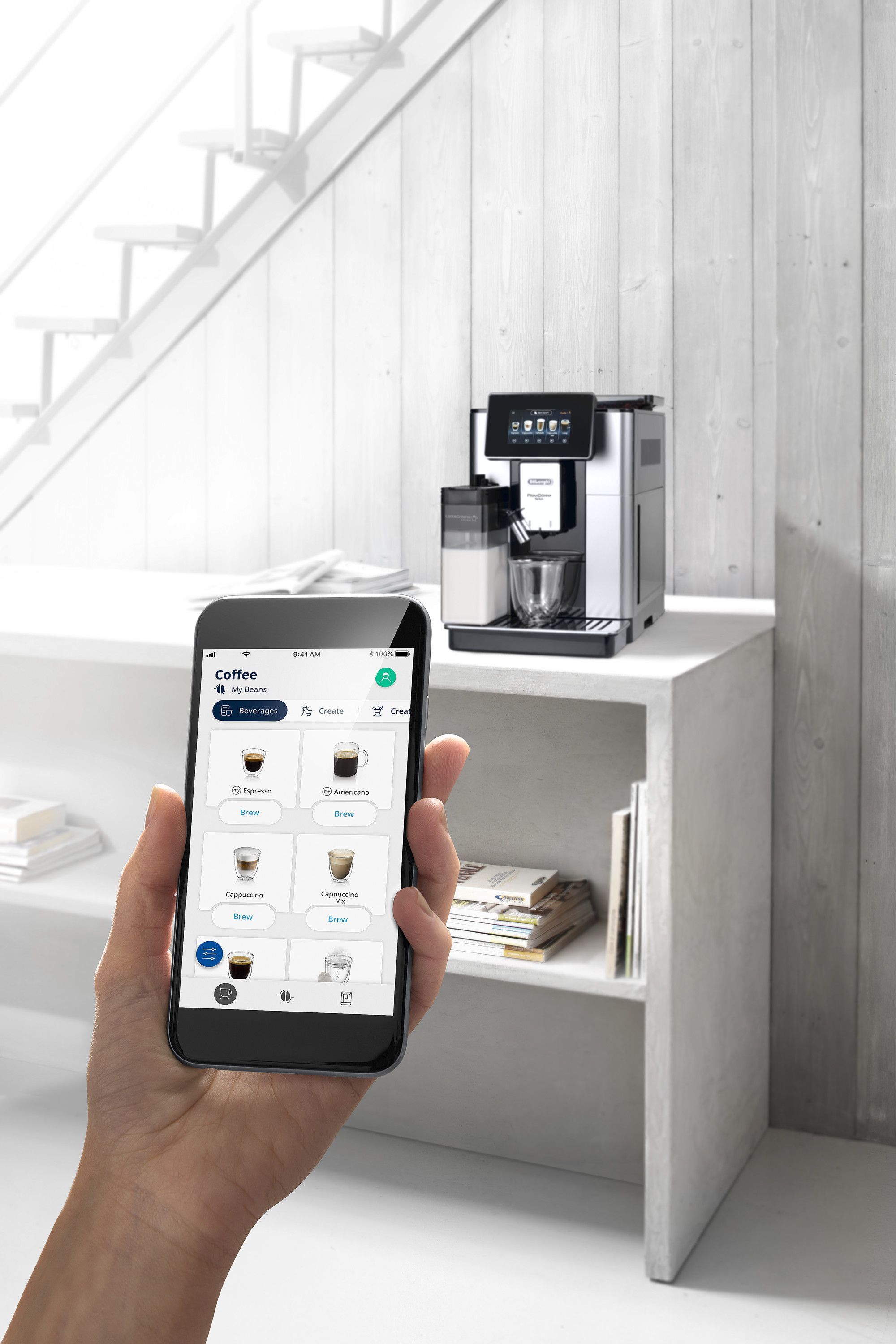Кофемашина автоматическая Delonghi ECAM610.75.MB, черный/серебристый