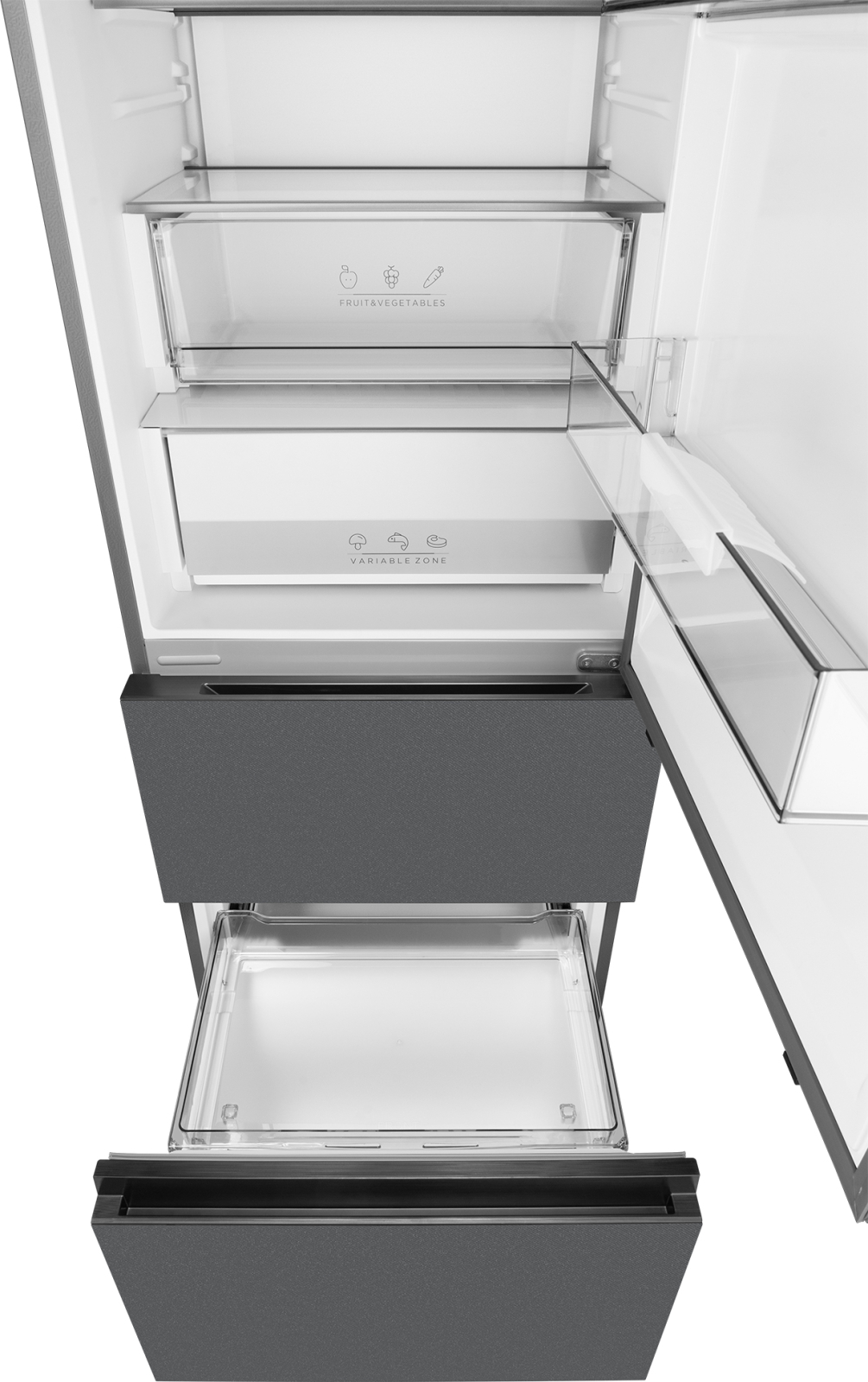 Холодильник Side-by-Side Weissgauff WFD 450 Total NoFrost Inverter Dark Grey Built-in