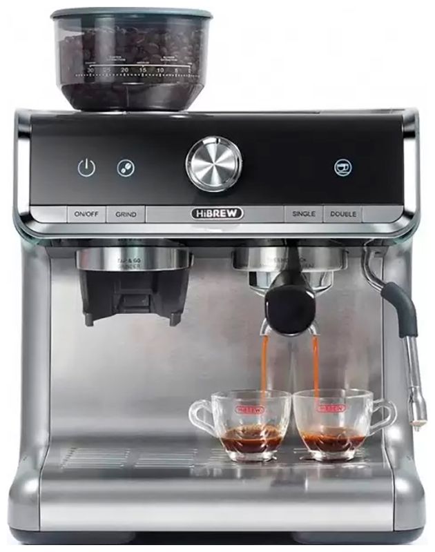 Кофемашина рожковая HIBREW H7 PRO Barista (CM5020), серебристый