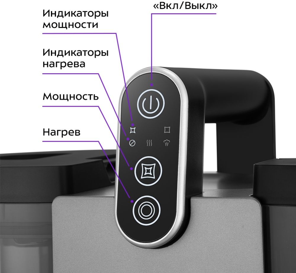Пылесос моющий Kitfort КТ-5323, черный/серый