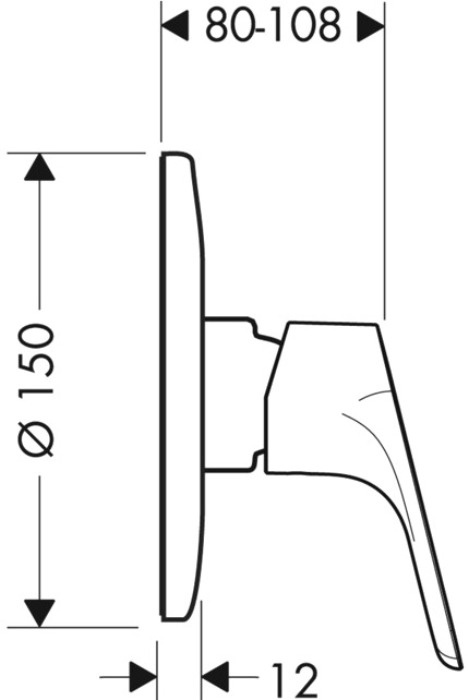 Смеситель для душа Hansgrohe 31967000S Focus E2 (с внутренней частью), хром