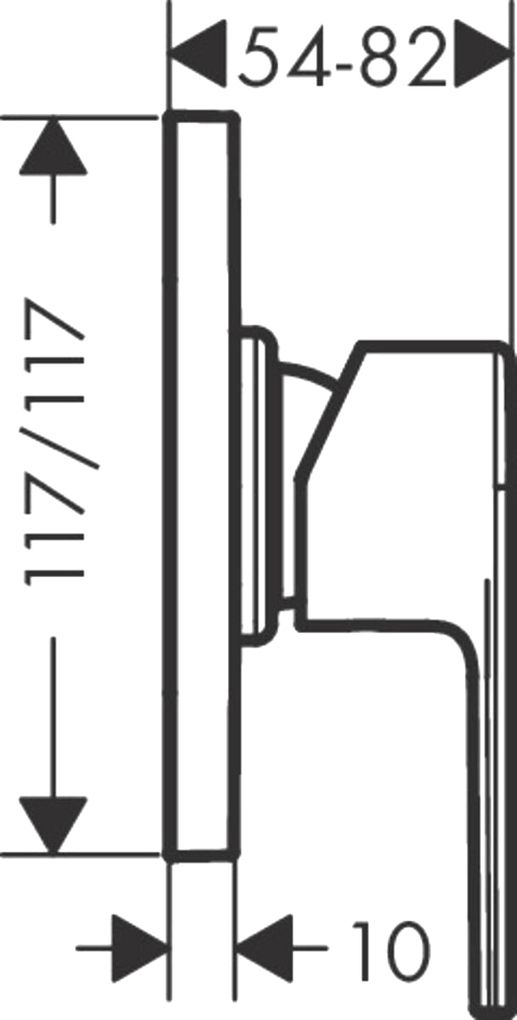Смеситель для душа Hansgrohe 71658670S Vernis Shape (с внутренней частью), черный