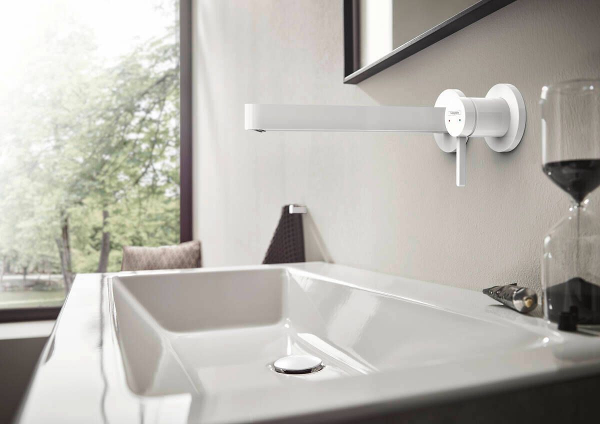 Смеситель для раковины Hansgrohe 76050700S Finoris (с внутренней частью), белый