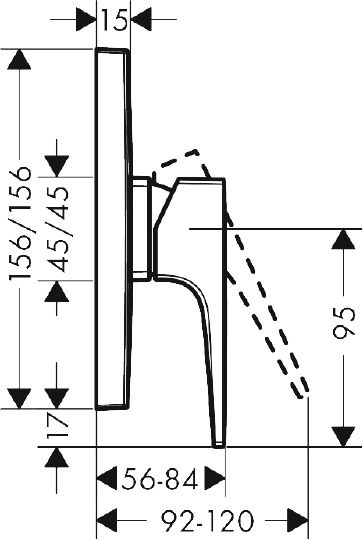 Смеситель для душа Hansgrohe Metropol 32565700S (с внутренней частью), белый