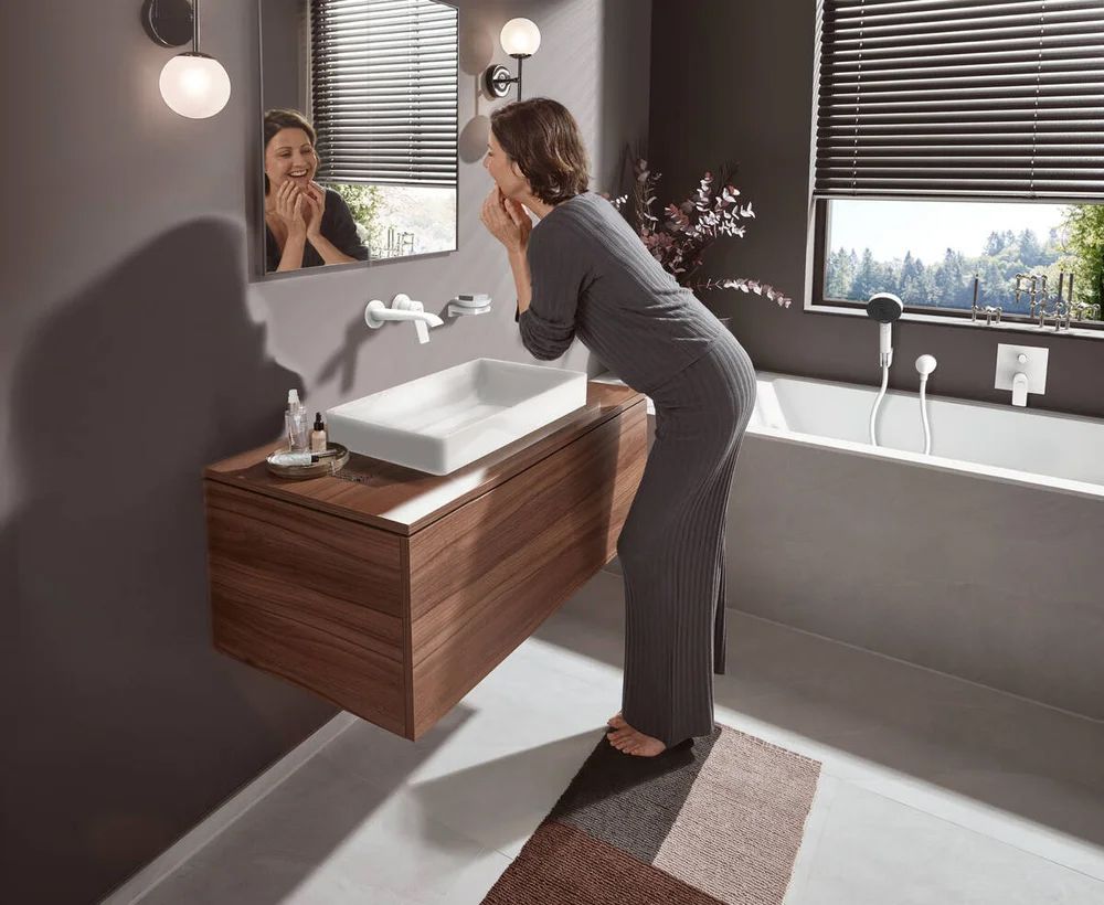 Смеситель для раковины Hansgrohe 75050700S Vivenis (с внутренней частью), белый