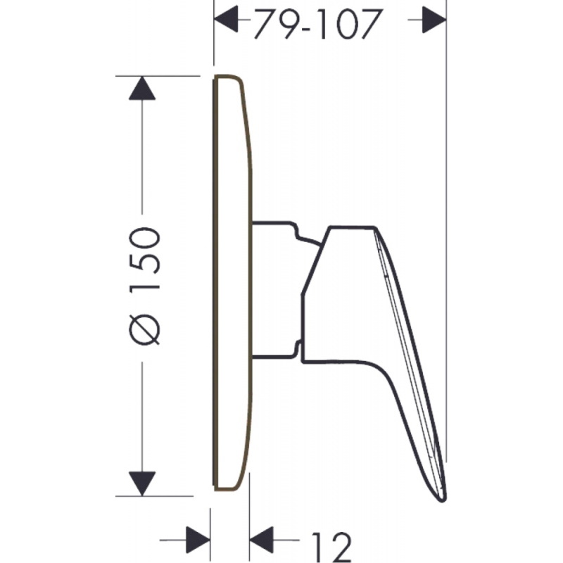 Смеситель для душа Hansgrohe Logis 71606000S (с внутренней частью), хром