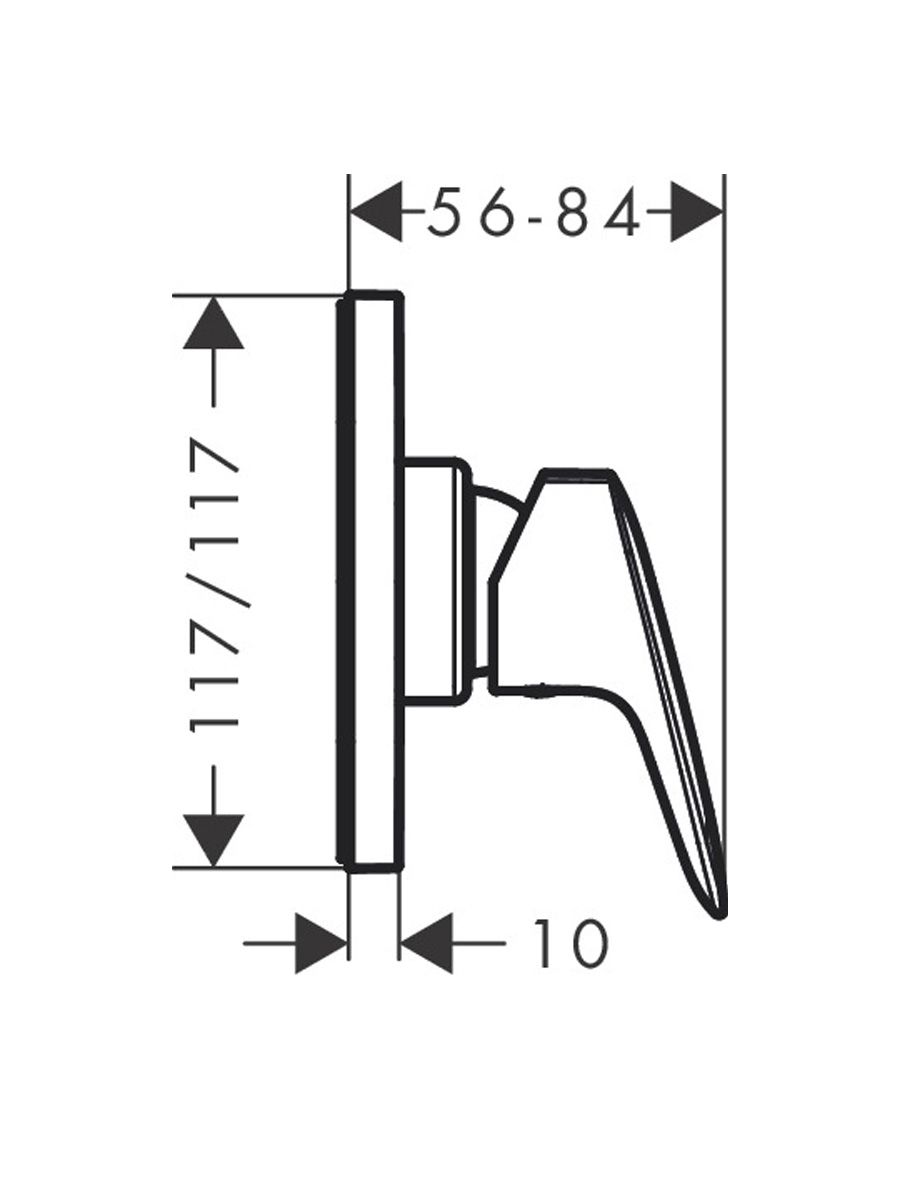 Смеситель для душа Hansgrohe Logis 71604000S (с внутренней частью), хром