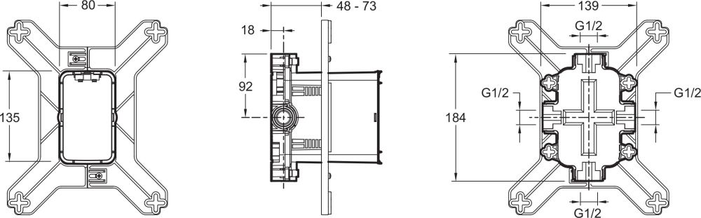 Душевая система Jacob Delafon Modulo E30759-CP (с внутренней частью), хром