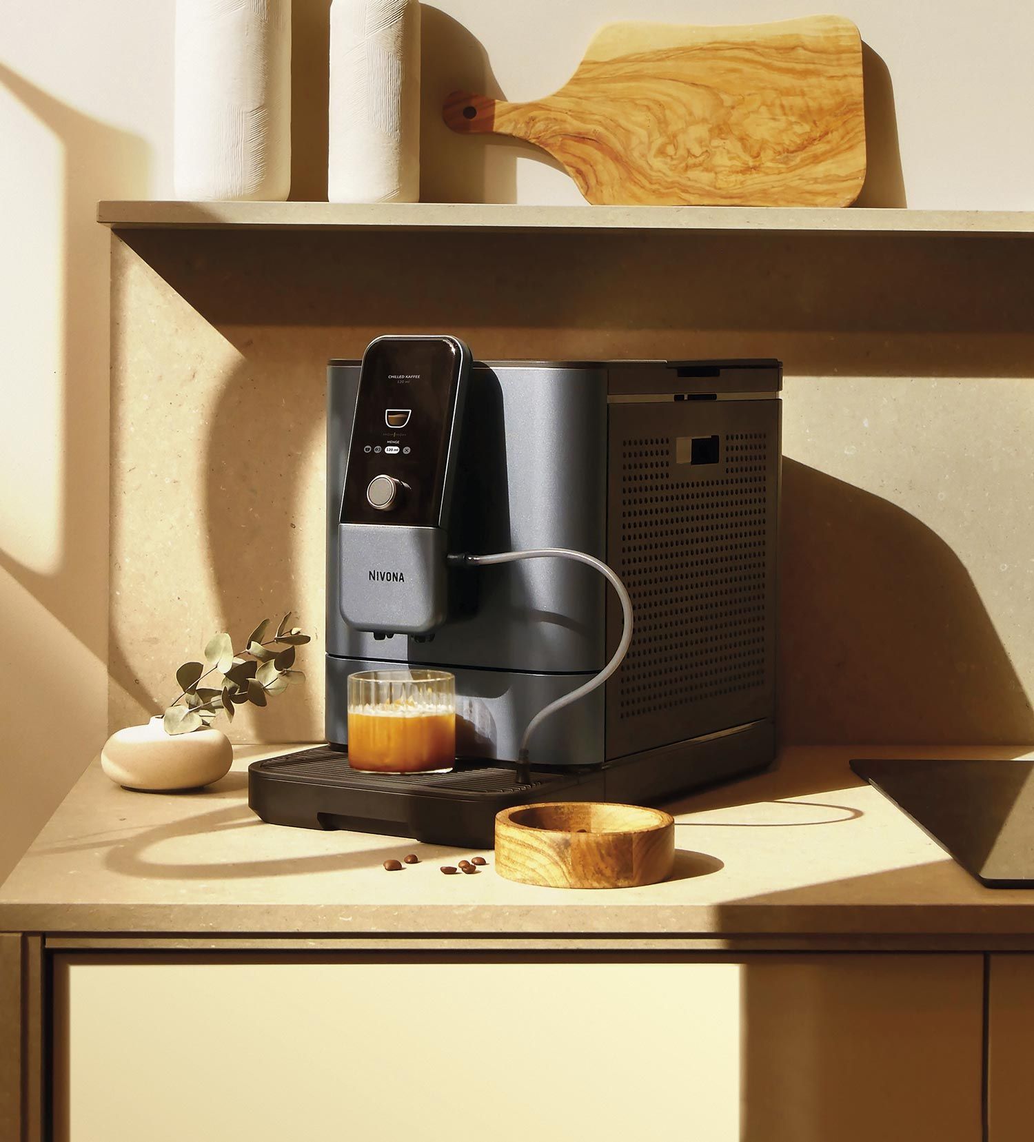 Кофемашина автоматическая Nivona CafeRomatica NIVO 8107, голубой/черный