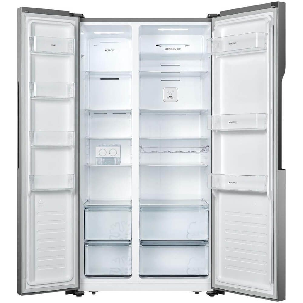 Холодильник Side-by-Side Gorenje NRS918EMX, серый