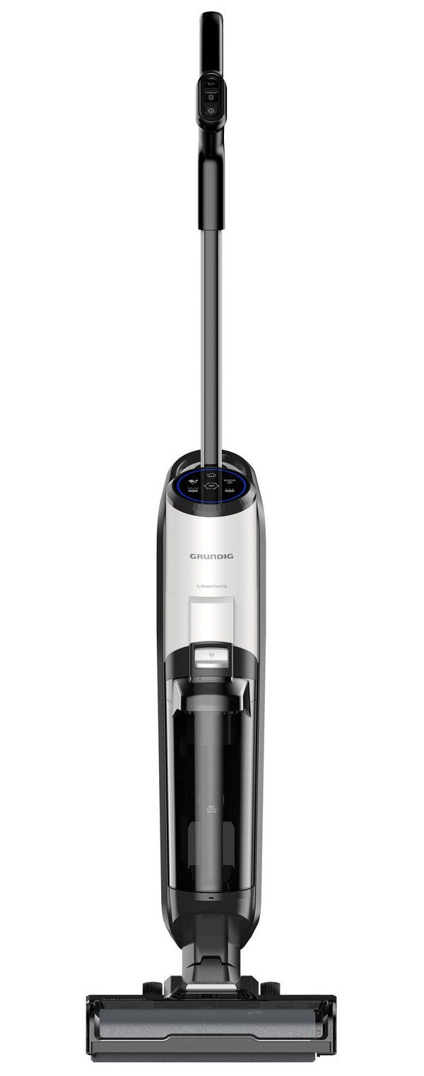 Пылесос вертикальный моющий Grundig VCW 6270, белый/черный