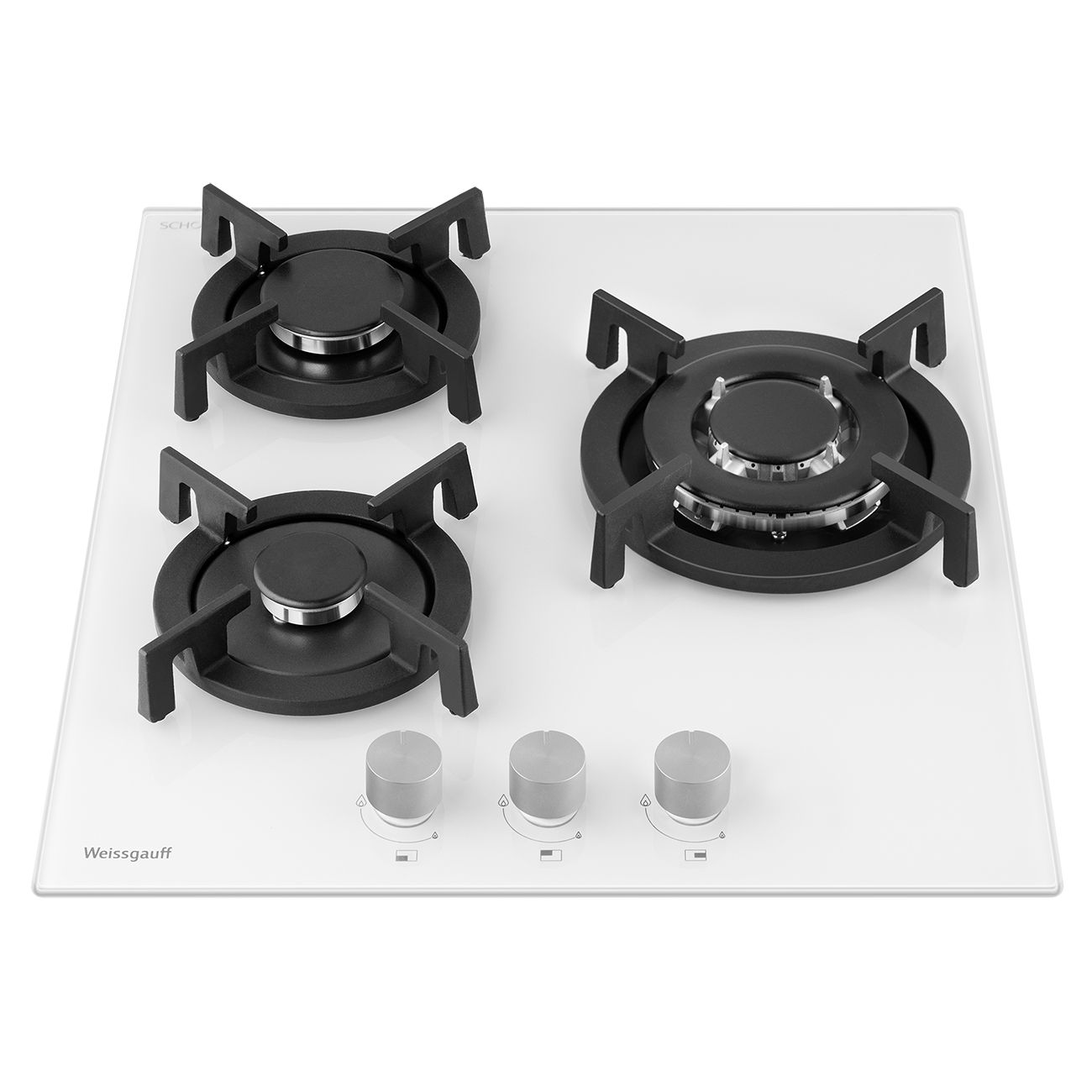 Варочная панель газовая Weissgauff HGG 451 WGV Nano Glass, белый