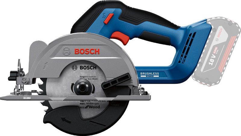 Пила циркулярная (дисковая) аккумуляторная Bosch GKS 18V-51, арт. 06019M3122 (с 2 АКБ и ЗУ)