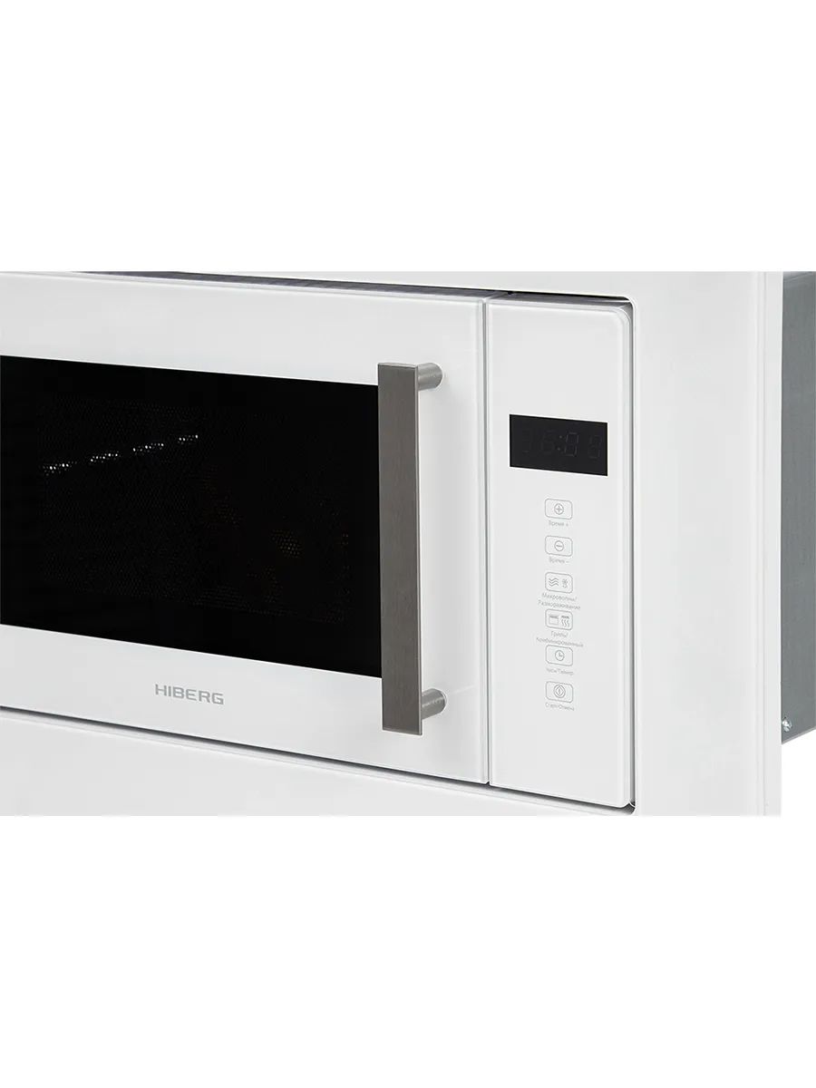 Микроволновая печь встраиваемая Hiberg i-VM 6502 W, белое стекло