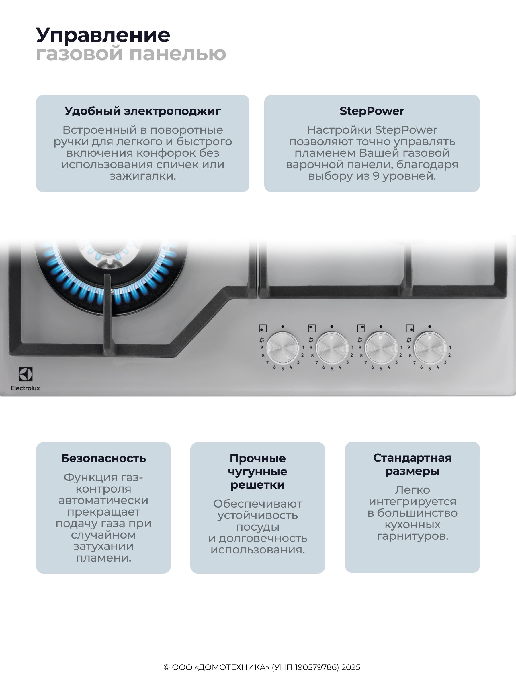 Варочная панель газовая Electrolux KGG64362S