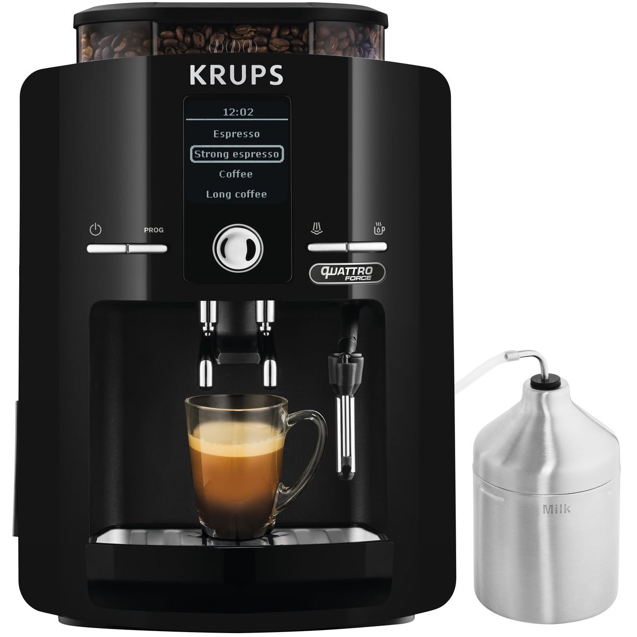 Кофемашина автоматическая Krups Espresseria Quattro Force EA82F010, черный