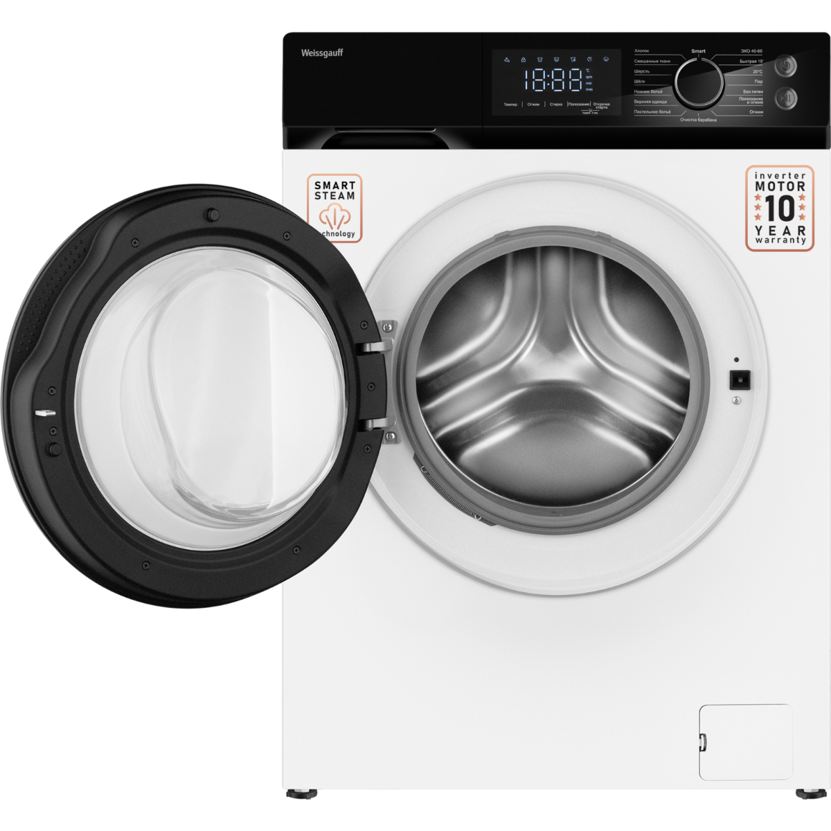 Стиральная машина Weissgauff WM 45127 Inverter Steam Touch, белый