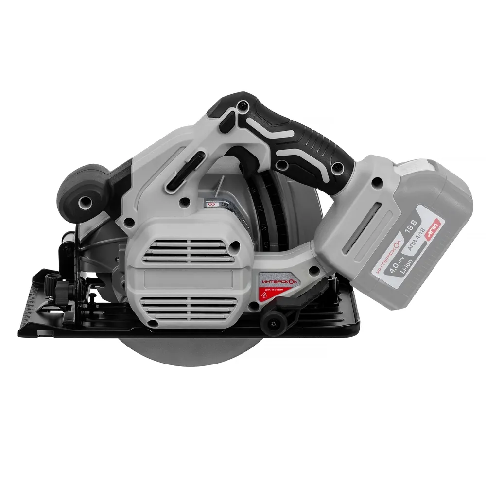 Пила циркулярная (дисковая) аккумуляторная Интерскол ДПА-165/18ВМ, арт. 762.4.1.70 (с 1 АКБ и ЗУ)