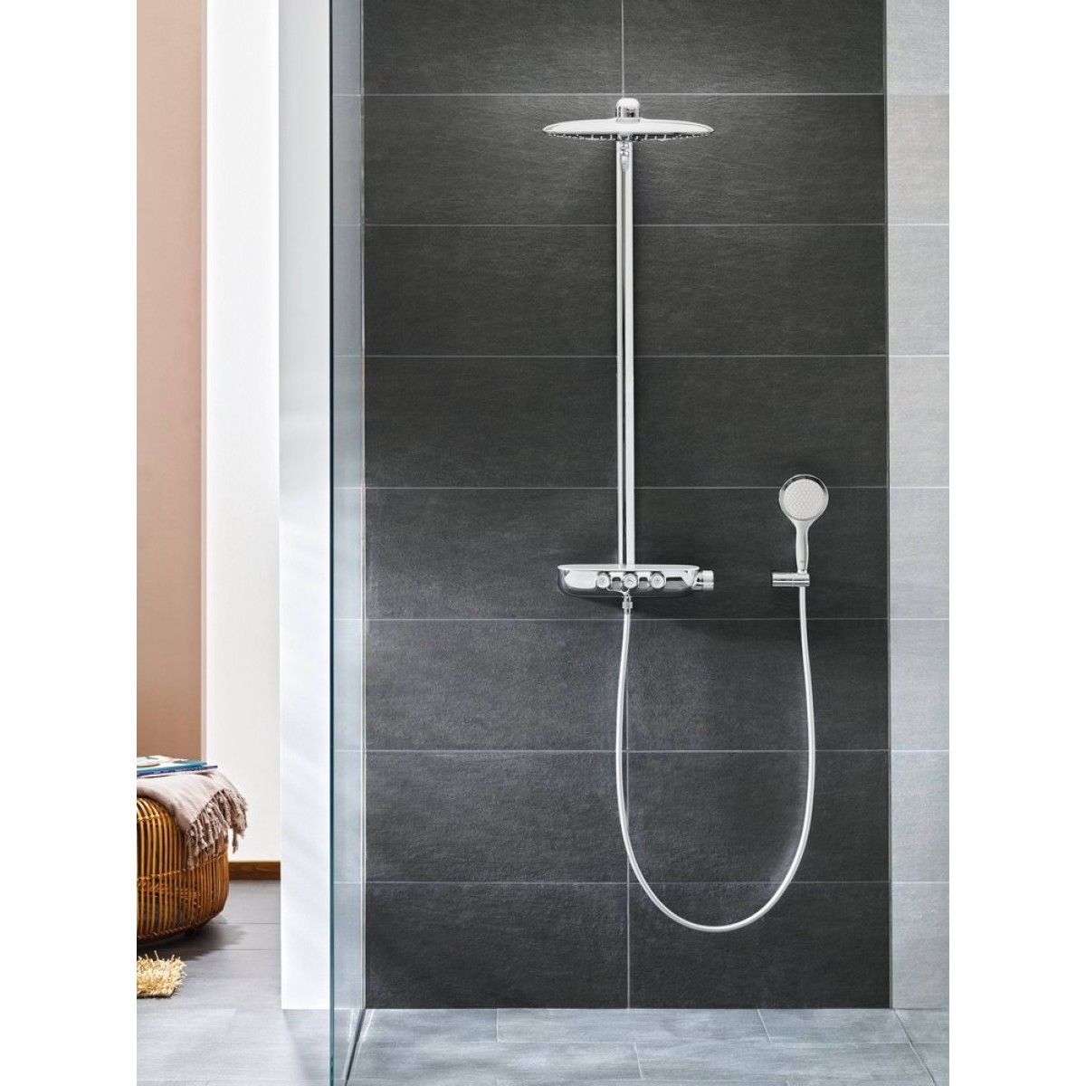 Душевая стойка Grohe Rainshower SmartControl 360 DUO 26250LS0, белая луна