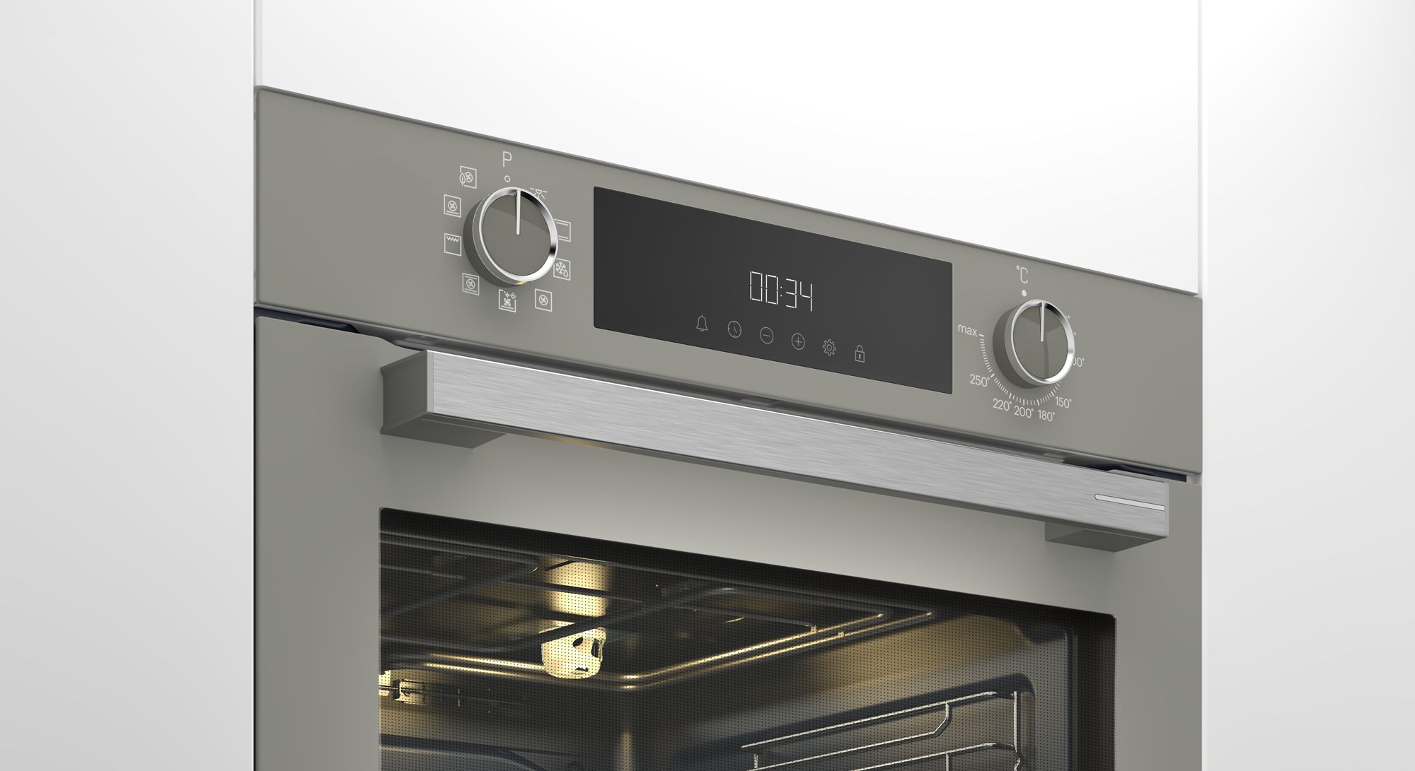 Духовой шкаф электрический Grundig GEBM12300GC, серый