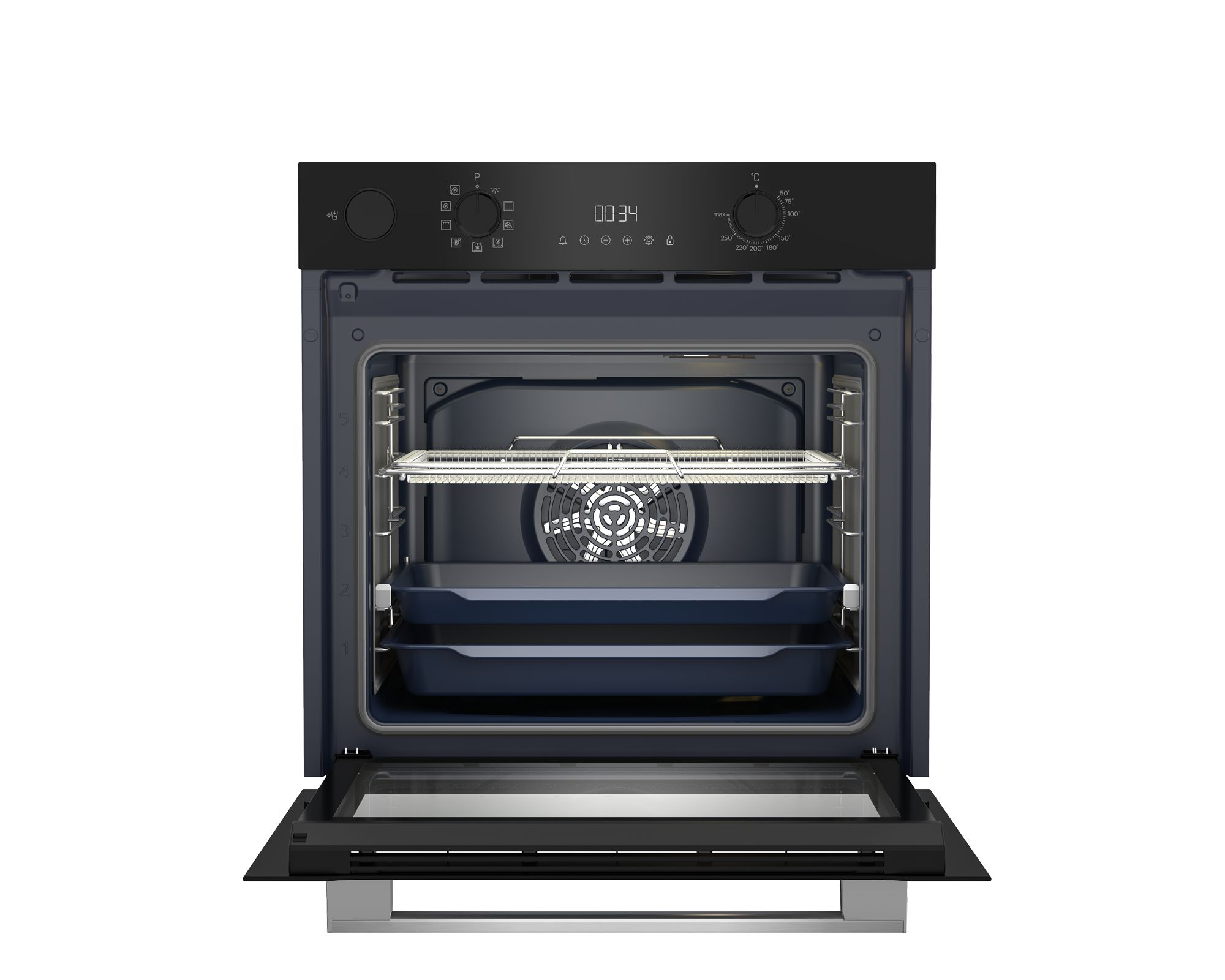 Духовой шкаф электрический Grundig GEBM12300BSA, черный
