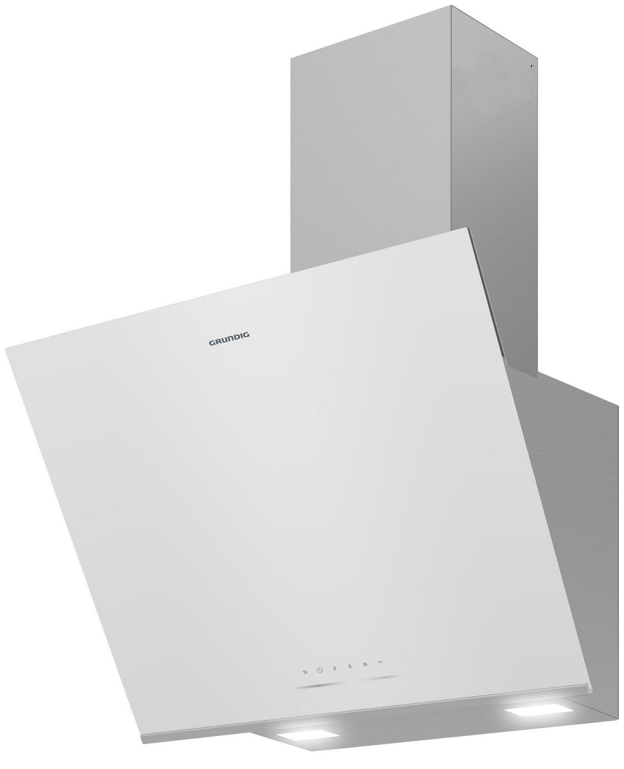 Вытяжка наклонная Grundig GDSP2464BWSC, белый