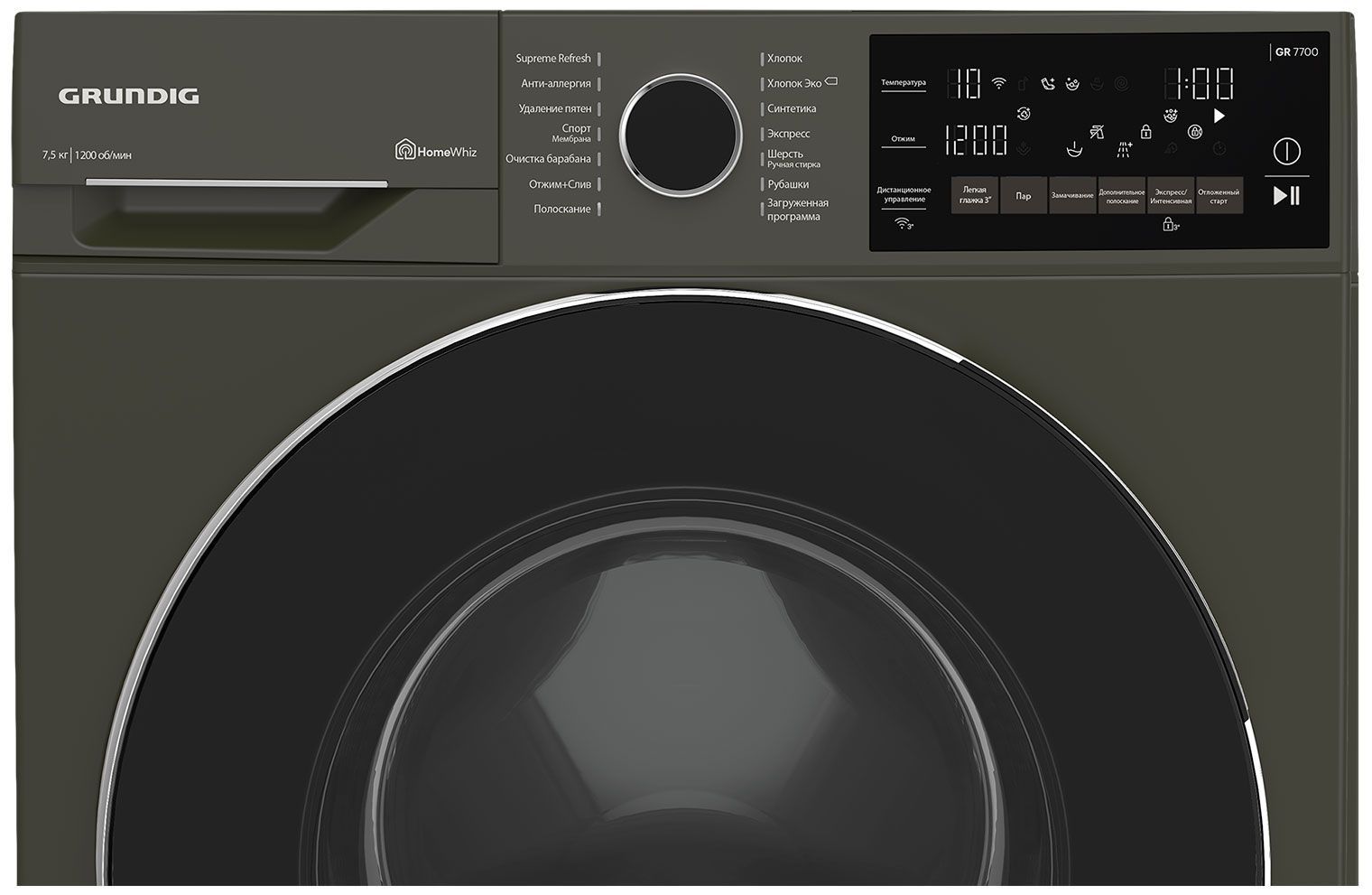 Стиральная машина Grundig GW7P77H21A, антрацит