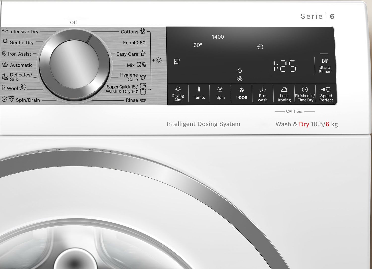 Стирально-сушильная машина Bosch WNG254A9BY, белый
