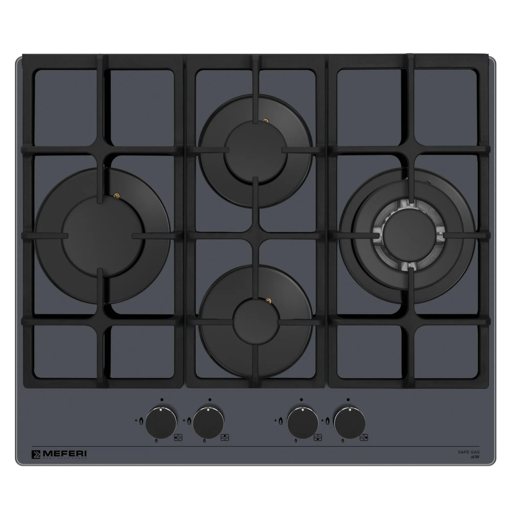 Варочная панель газовая Meferi MGH604GR GLASS ULTRA, серый