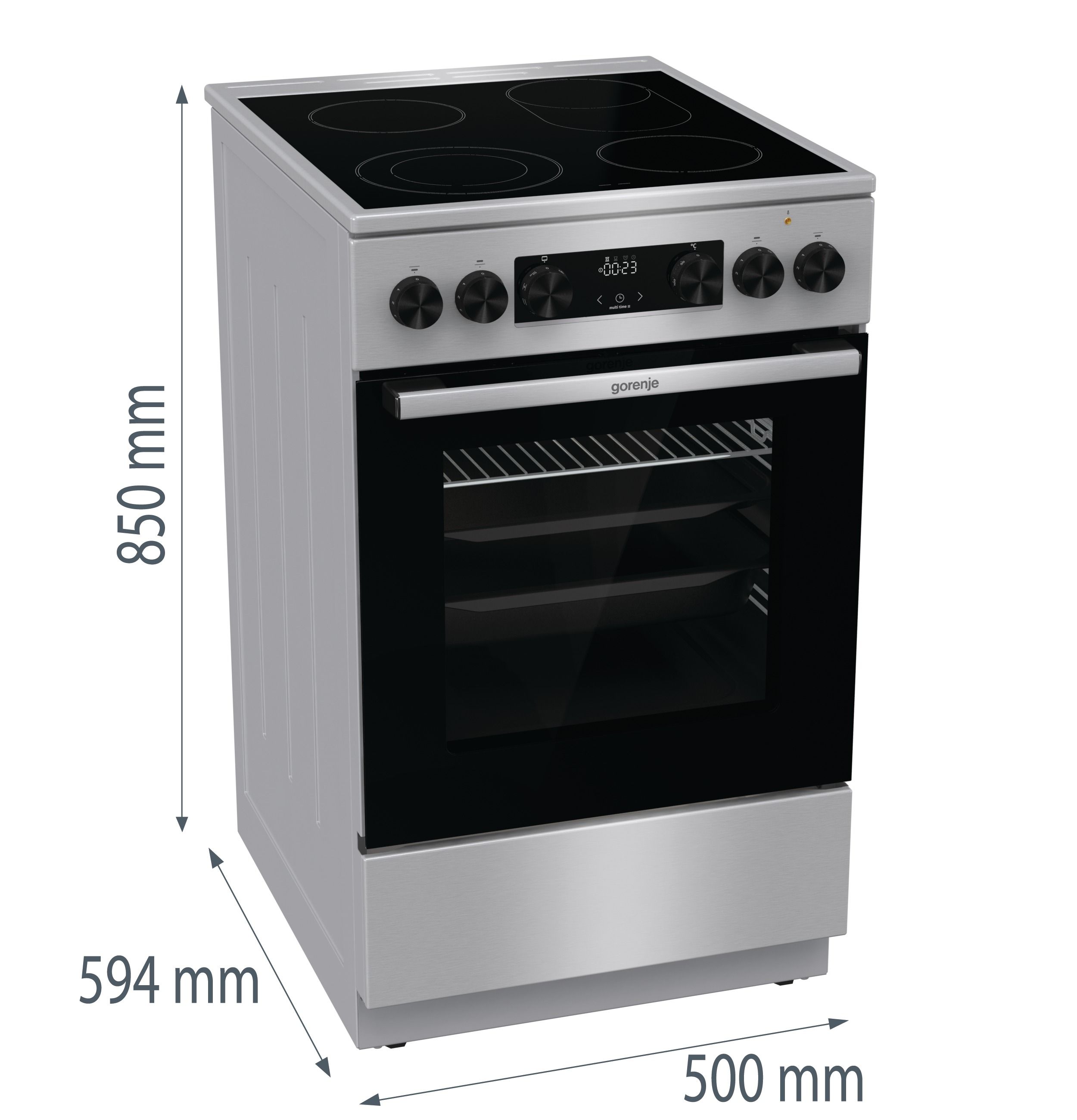 Плита электрическая Gorenje GEC5C40XAOT, серый