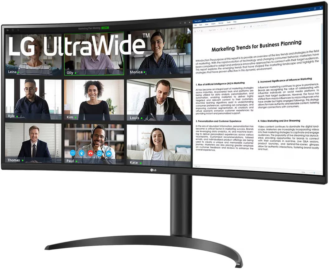 Монитор LG UltraWide 34WR55QK-B, черный