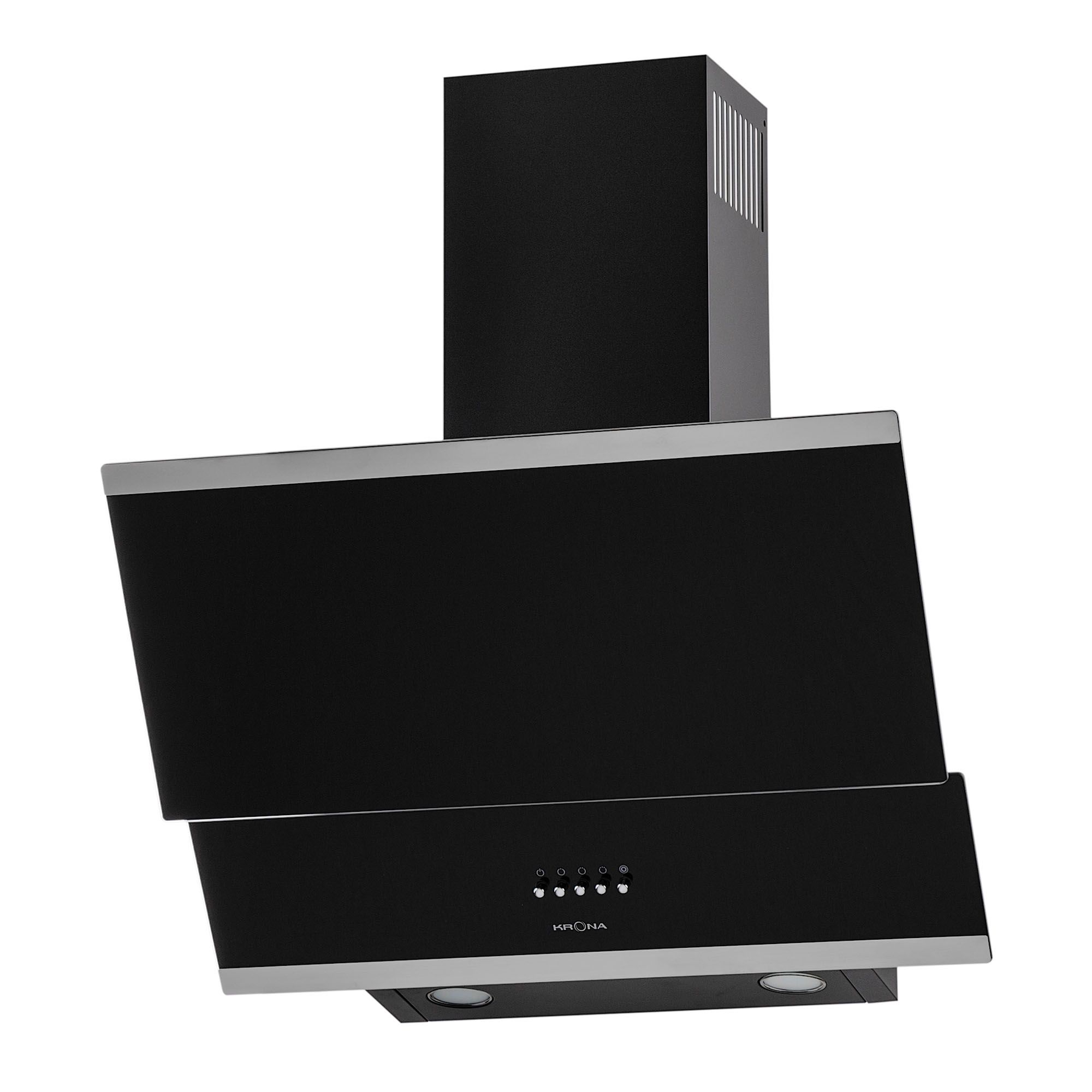 Вытяжка наклонная Krona IRIDA 600 black push button